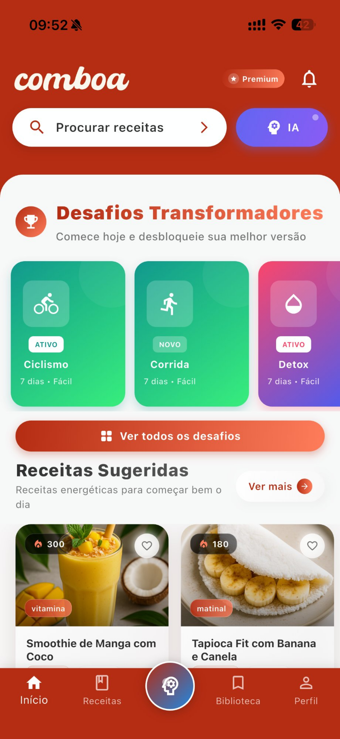 Comboa App - Tela Inicial